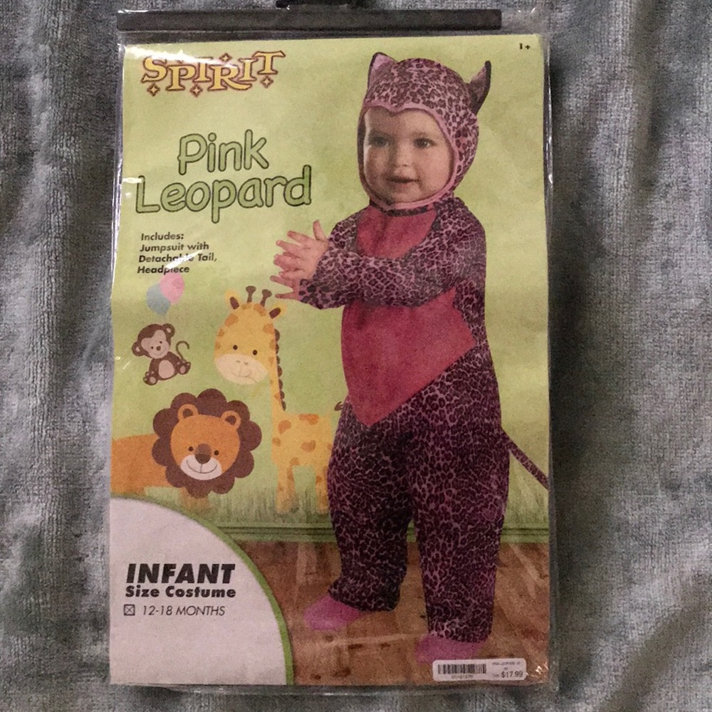 Pink Leopard Halloween 🎃 outfit size 12-18months